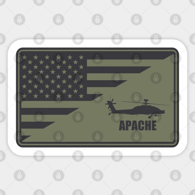 AH-64 Apache Subdued Patch Sticker by TCP